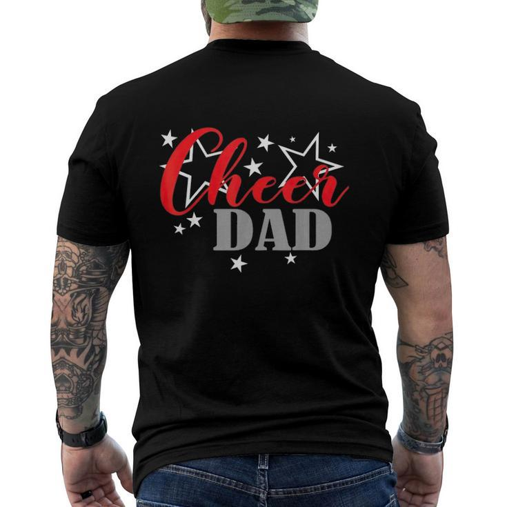 Fathers Day Cheerleader Proud Cheer Dad Supporter Men's Back Print T-shirt