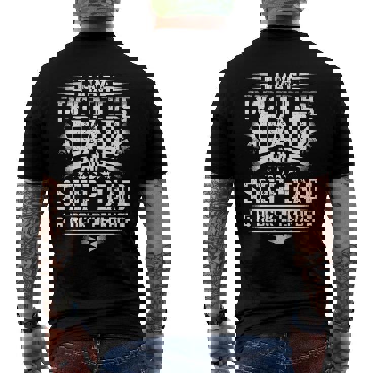 Mens Fathers Day For Dad Best Dad And Stepdad From Wife Men's Back Print T-shirt