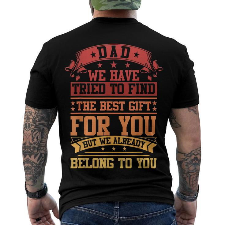 Fathers Day Dad From Daughter Son Wife Kids For Daddy Men's T-shirt Back Print