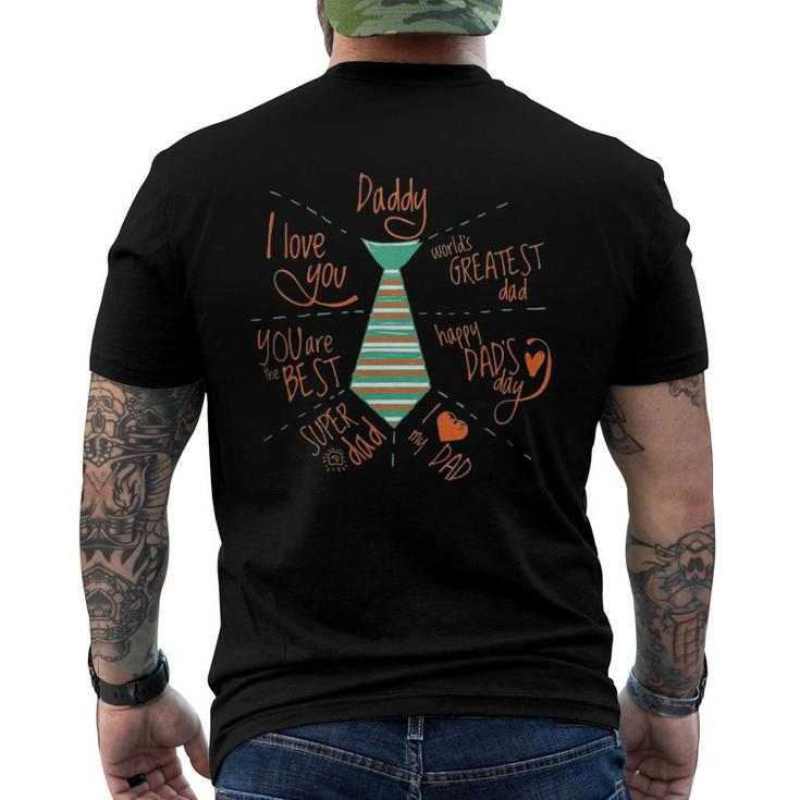 Fathers Day Daddy Dad Ideas Men's Back Print T-shirt
