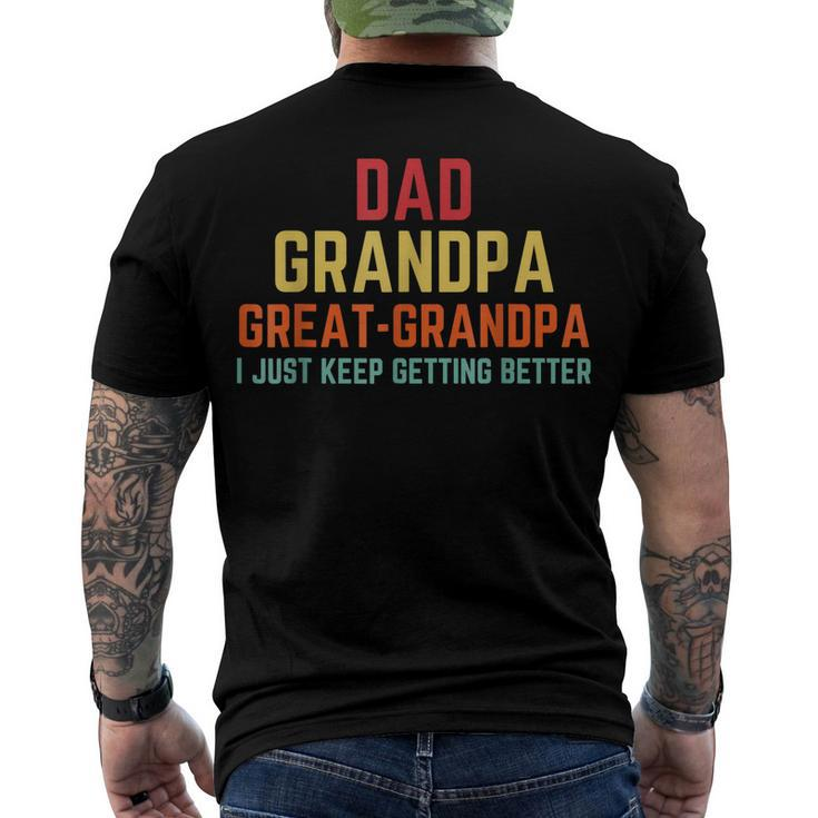 Fathers Day From Grandkids Dad Grandpa Great Grandpa V2 Men's T-shirt Back Print