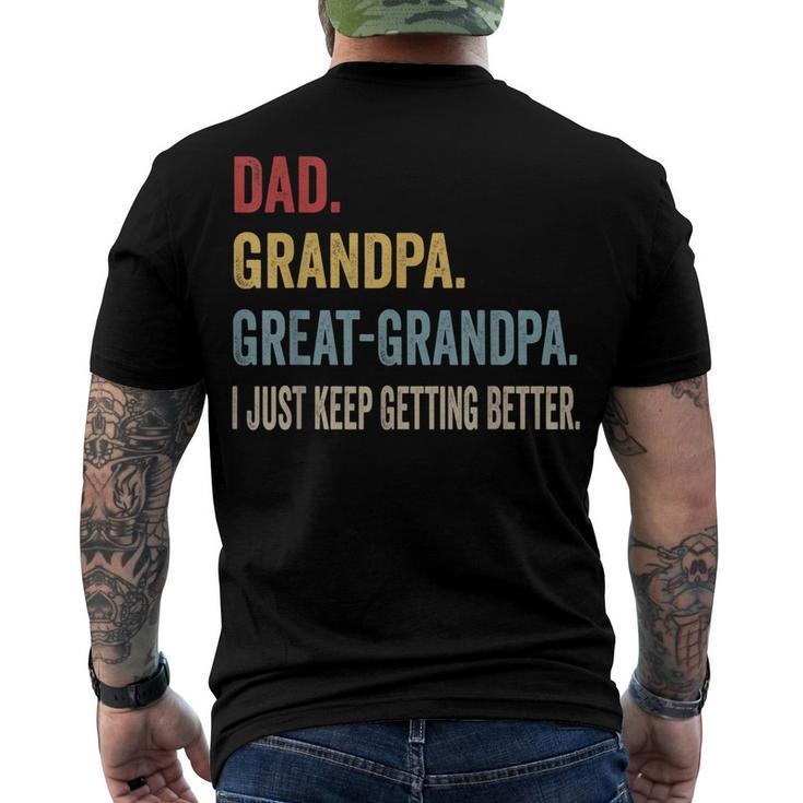 Fathers Day From Grandkids Dad Grandpa Great Grandpa V3 Men's T-shirt Back Print