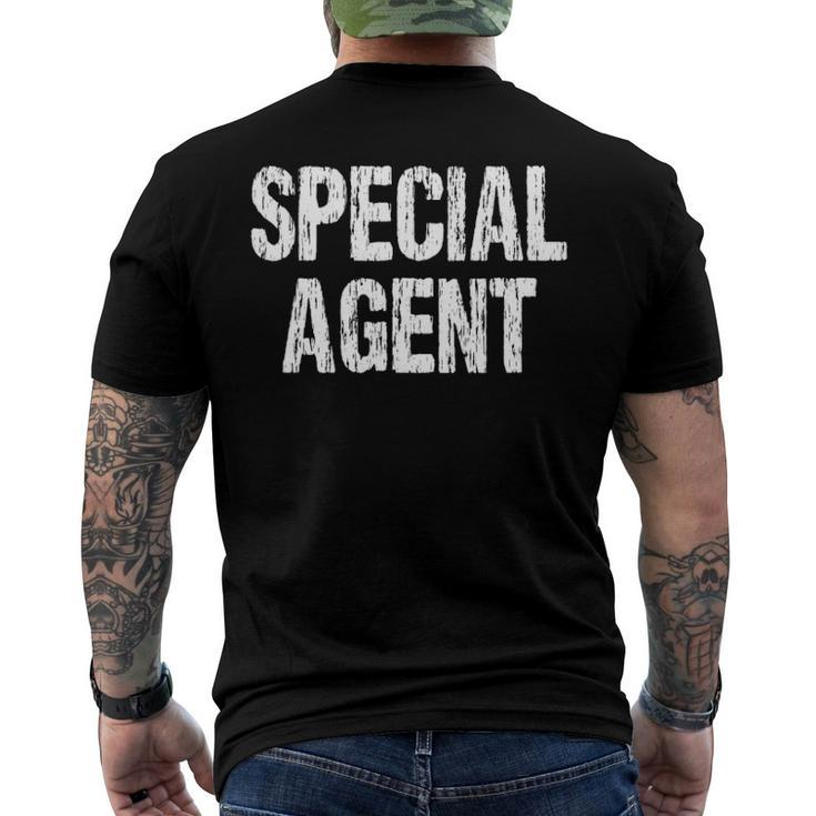 Fathers Day Special Agent Hero Men's Back Print T-shirt