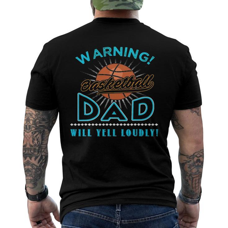 Mens Fathers Day Sport Basketball Dad Men's Back Print T-shirt