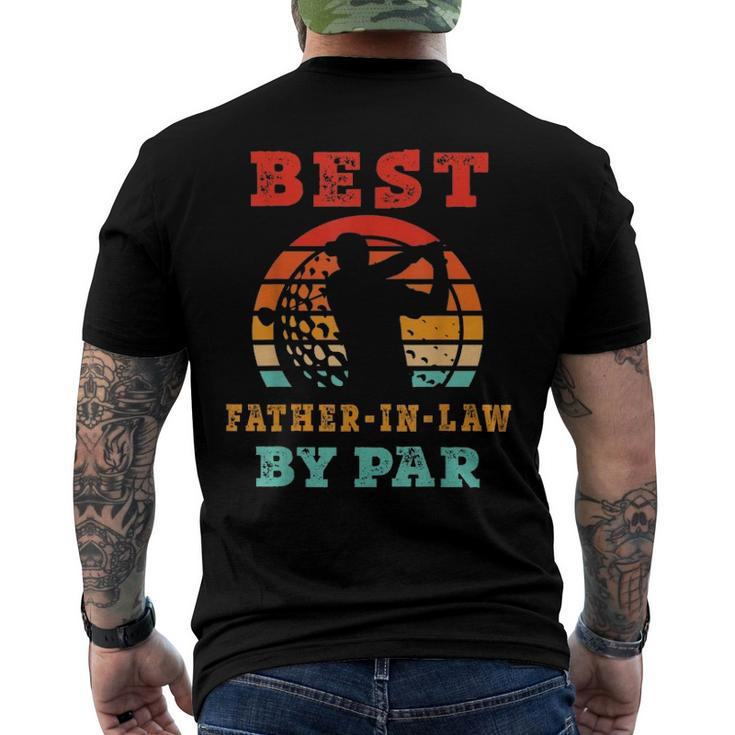 Mens For Fathers Day Tee - Best Father-In-Law By Par Golfing Men's Back Print T-shirt