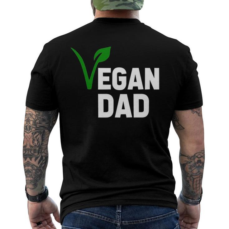 Fathers Day Veganism - Vegan Dad Men's Back Print T-shirt