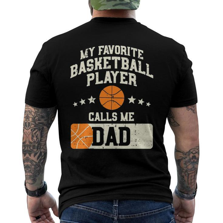 Mens Favorite Basketball Player Dad Family Baller Daddy Papa Men Men's Back Print T-shirt
