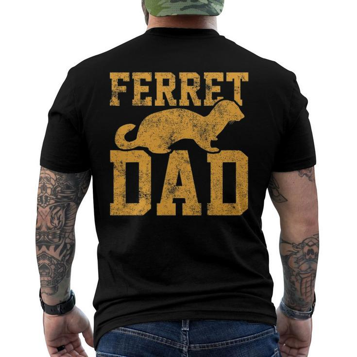Ferret Dad Papa Father Vintage Men's Back Print T-shirt