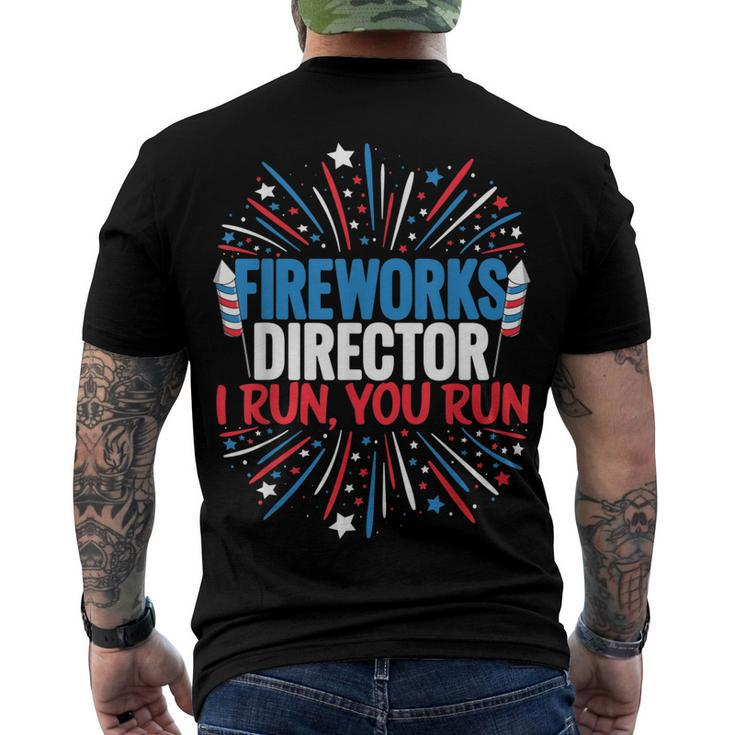 Fireworks Director 4Th Of July Firework Director Men's T-shirt Back Print