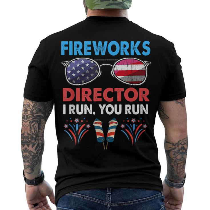 Fireworks Director If I Run You Run 4Th Of July Boys Men's T-shirt Back Print