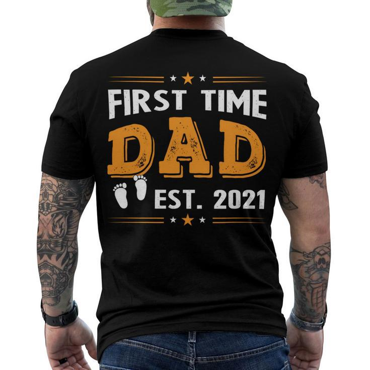 First Time Dad Est 2021 Men's Crewneck Short Sleeve Back Print T-shirt
