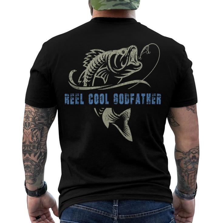 Fishing Reel Cool Godfather V2 Men's Crewneck Short Sleeve Back Print T-shirt