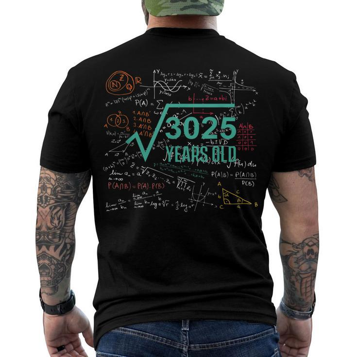Formulas Root 3025 55Th Fifty Five Birthday Men's T-shirt Back Print