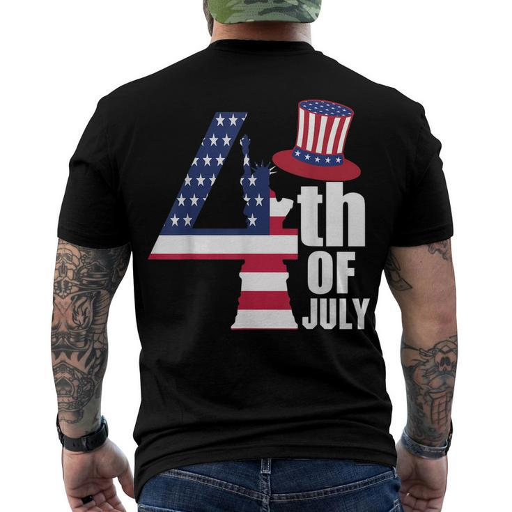 Fourth Of July United States Of America Us Flag 4Th Of July Men's T-shirt Back Print