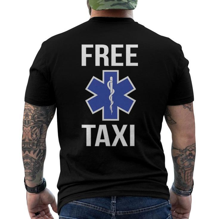 Free Taxi Star Of Life Emt Ems Medic Men's Back Print T-shirt