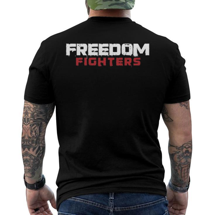 Freedom Fighter Resistance Movement 4Th Of July Independence Men's Back Print T-shirt