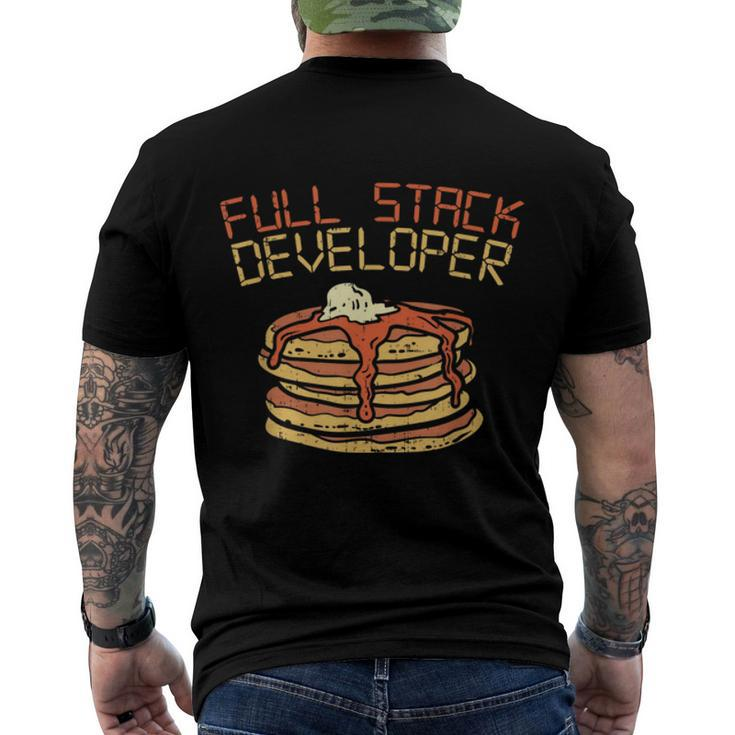 Full Stack Developer Funny Programmer Coding Coder  Men's Crewneck Short Sleeve Back Print T-shirt