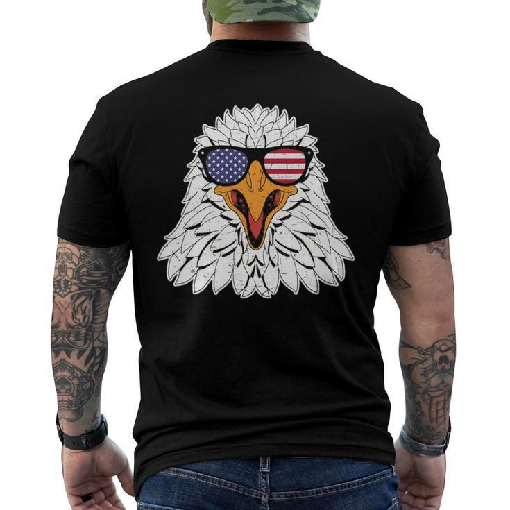 Funny 4Th Of July Eagle Patriotic American Flag Cute Eagle Men's Crewneck Short Sleeve Back Print T-shirt