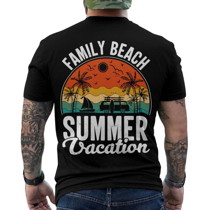 Funny  Enjoy The Summer Family Beach Summer Vacation  Men's Crewneck Short Sleeve Back Print T-shirt