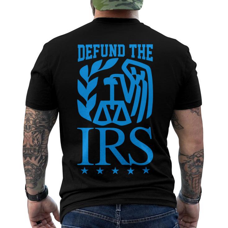 Funny Humour Irs Defund The Irs Men's Crewneck Short Sleeve Back Print T-shirt