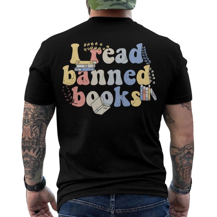 Funny  I Read Banned Books Lovers Books Men's Crewneck Short Sleeve Back Print T-shirt