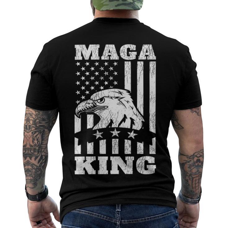 Funny Maga King Trump Supporter Gift  Maga King    Men's Crewneck Short Sleeve Back Print T-shirt