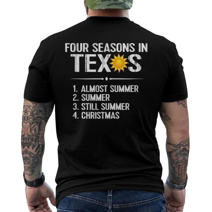 Funny Texas Apparel Sunshine Heat Texas Souvenir Gift Tee Men's Crewneck Short Sleeve Back Print T-shirt