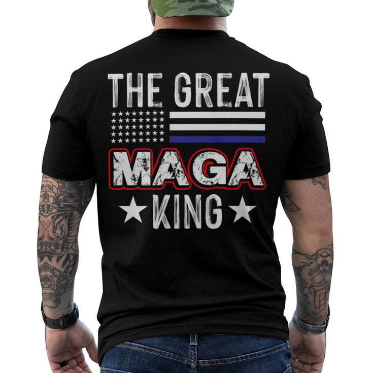 Funny The Great Maga King Trump 2022 Amp 2024   Men's Crewneck Short Sleeve Back Print T-shirt