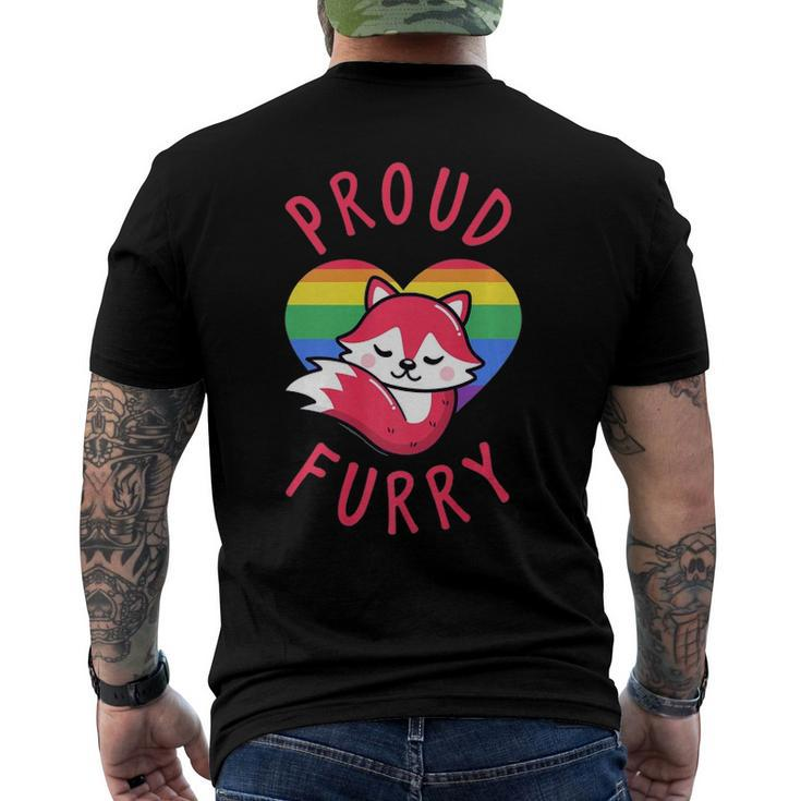 Furry Cosplay Or Furry Convention Or Proud Furry Men's Back Print T-shirt