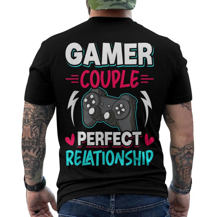 Gamer Couple Perfect Relationship Video Gamer Gaming Men's T-shirt Back Print