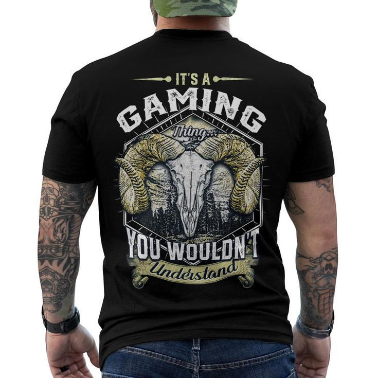 Gaming Name Shirt Gaming Family Name V2 Men's Crewneck Short Sleeve Back Print T-shirt