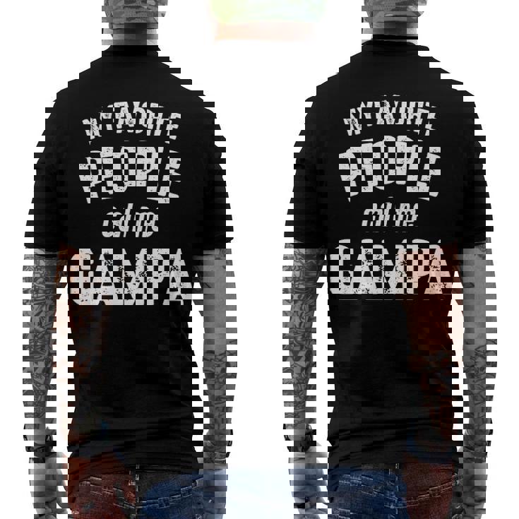 Gampa Grandpa My Favorite People Call Me Gampa Men's T-Shirt Back Print