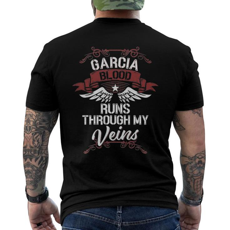 Garcia Blood Runs Through My Veins - Last Name Family Men's Back Print T-shirt