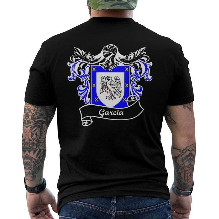 Garcia Coat Of Arms Surname Last Name Family Crest Men's Back Print T-shirt