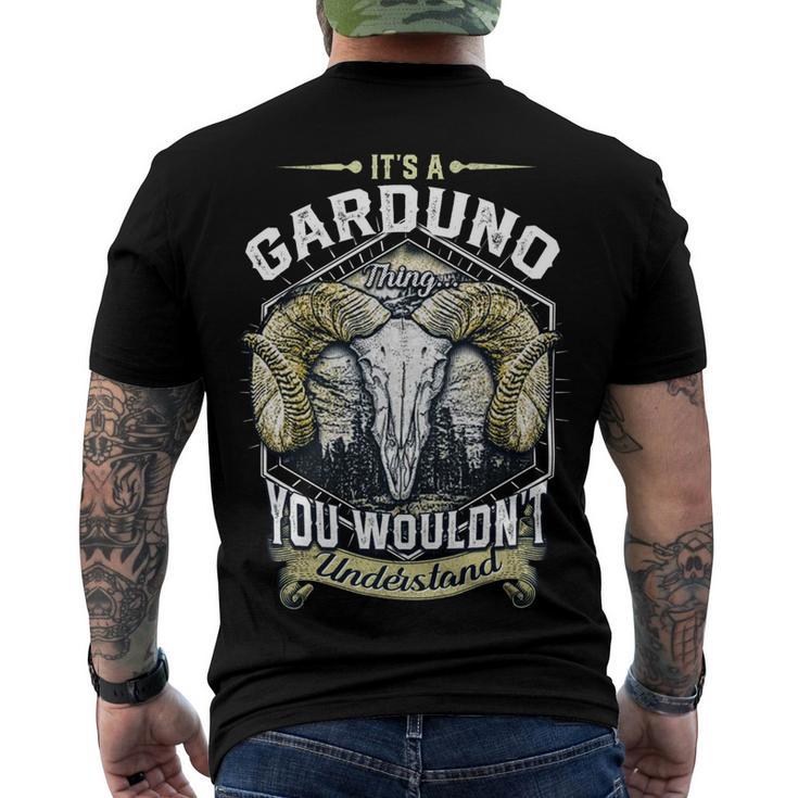 Garduno Name Shirt Garduno Family Name V3 Men's Crewneck Short Sleeve Back Print T-shirt