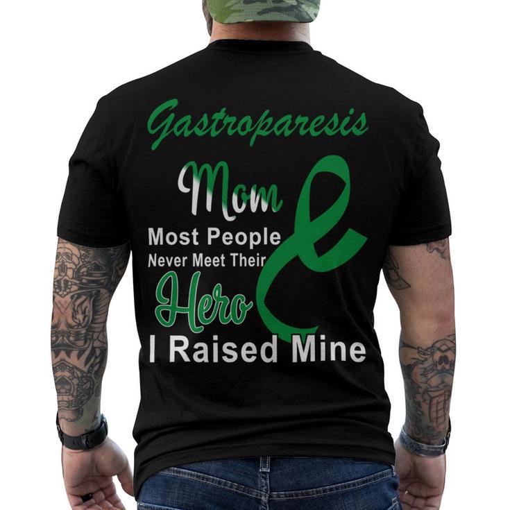 Gastroparesis Warrior  Skull Women Vintage  Green Ribbon  Gastroparesis  Gastroparesis Awareness V2 Men's Crewneck Short Sleeve Back Print T-shirt