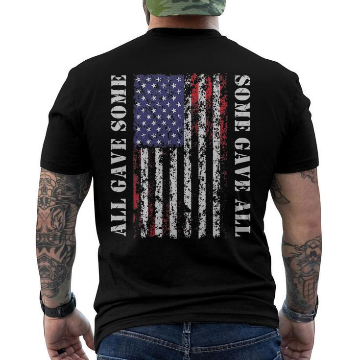 All Gave Some Some Gave All 4Th Of July Us Flag Men's Back Print T-shirt