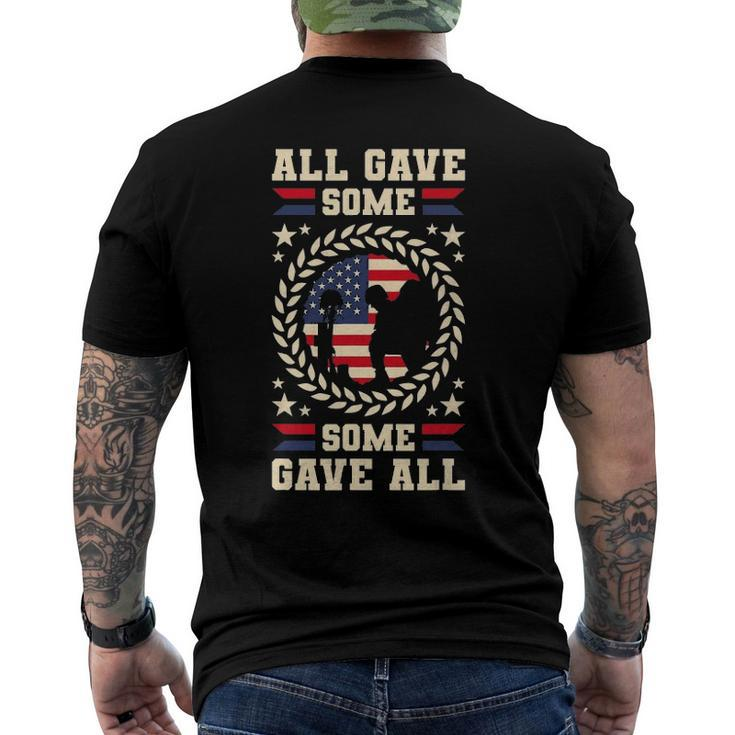 All Gave Some Some Gave All Veterans Day Men's Back Print T-shirt