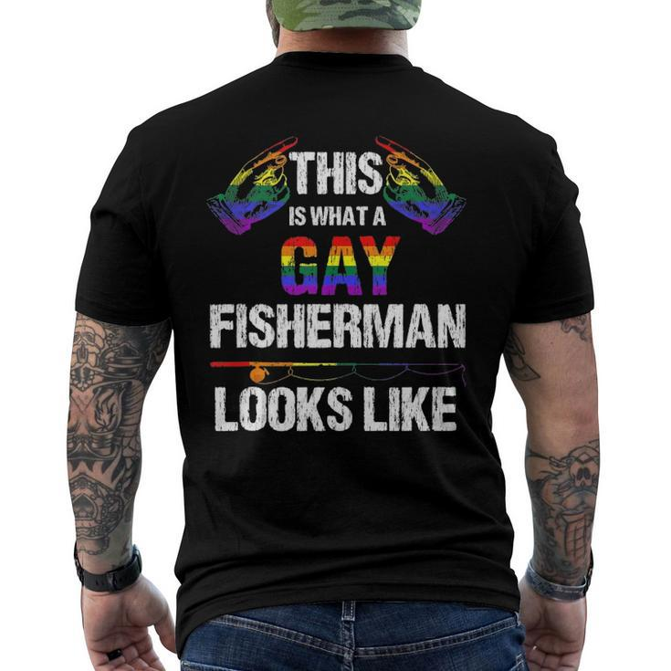 This Is What A Gay Fisherman Looks Like Lgbt Pride Men's Back Print T-shirt
