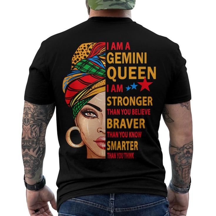 Gemini Queen I Am Stronger Birthday For Gemini Zodiac Men's T-shirt Back Print