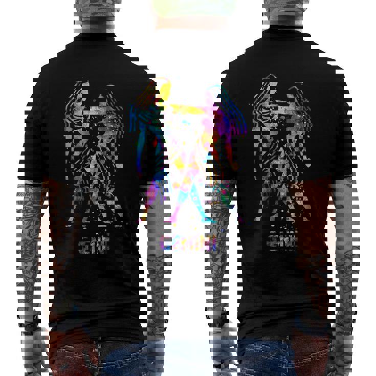 Gemini Zodiac Sign Constellations Men's Back Print T-shirt
