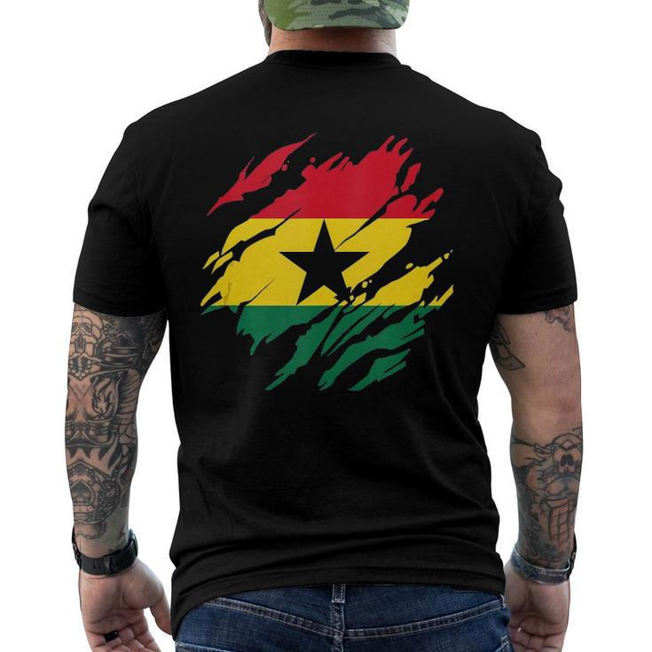 Ghanaian Flag Ghana Torn Print Men's Back Print T-shirt