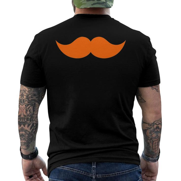 Ginger Orange Red Hair Mustache Men's Back Print T-shirt