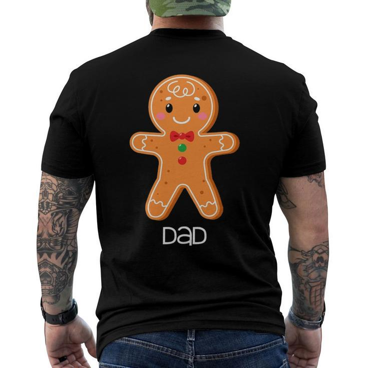 Gingerbread Dad Christmas Matching Pajamas For Family Xmas Men's Back Print T-shirt
