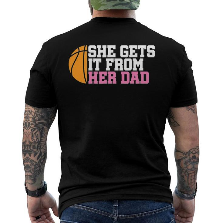 Girls Womens Basketball Dad Coach Men's Back Print T-shirt