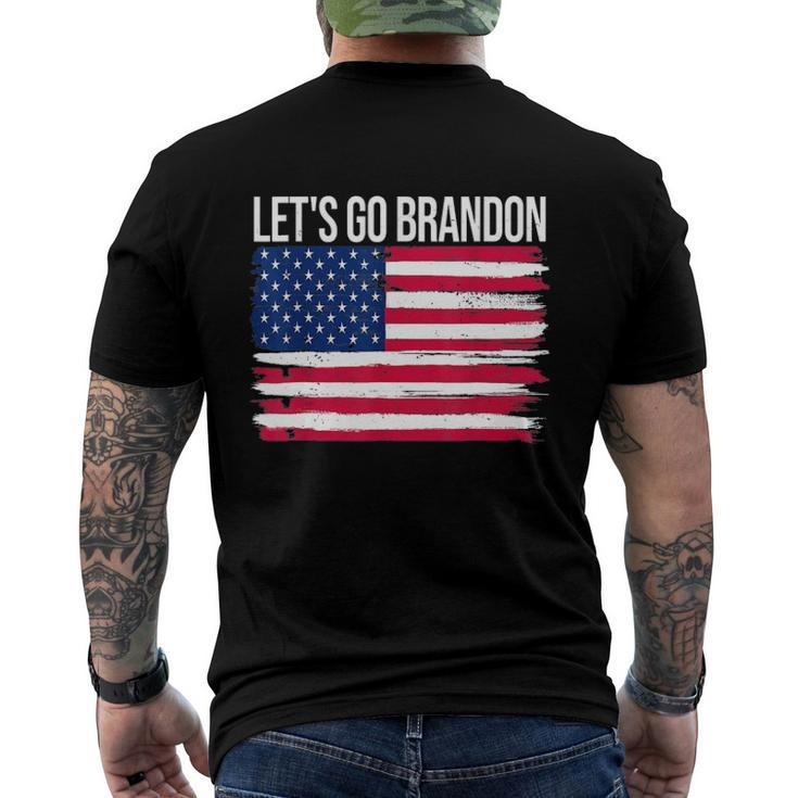 Lets Go Brandon American Flag Vintage Anti Bien Club Men's Back Print T-shirt