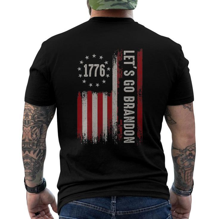 Lets Go Brandon Usa Flag Vintage Men's Back Print T-shirt