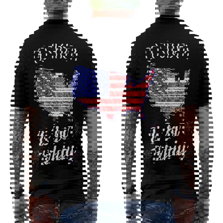 Go Shorty Its Your Birthday Stars And Stripes Sarcastic Men's T-shirt Back Print
