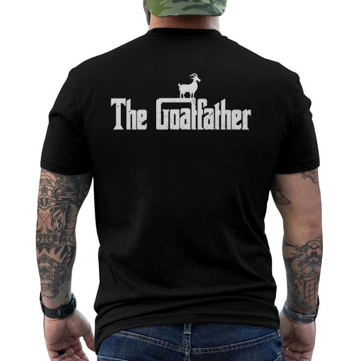 The Goatfather Goat Farm Birthday Party Supplies Men's Back Print T-shirt