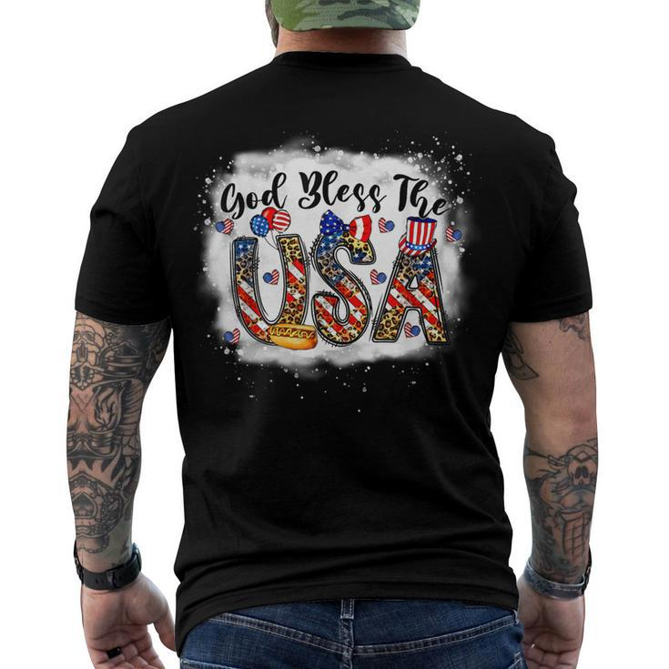 God Bless The Usa - Christian 4Th Of July Men's T-shirt Back Print
